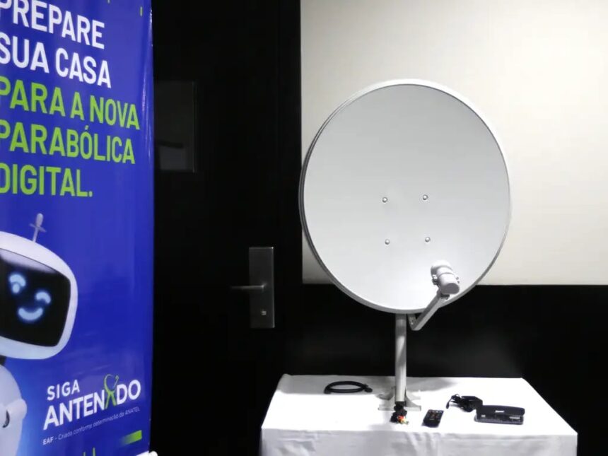 Moradores de 108 cidades já podem agendar a instalação gratuita de parabólicas