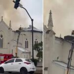 Incêndio atinge Igreja Matriz de Flores da Cunha e causa preocupação com a reconstrução (25/05)