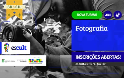 Inscrições Abertas para Curso Livre de Fotografia da Escult (de 2 de junho a 2 de novembro de 2026)